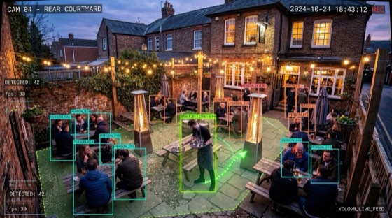 Illustrative garden service camera view